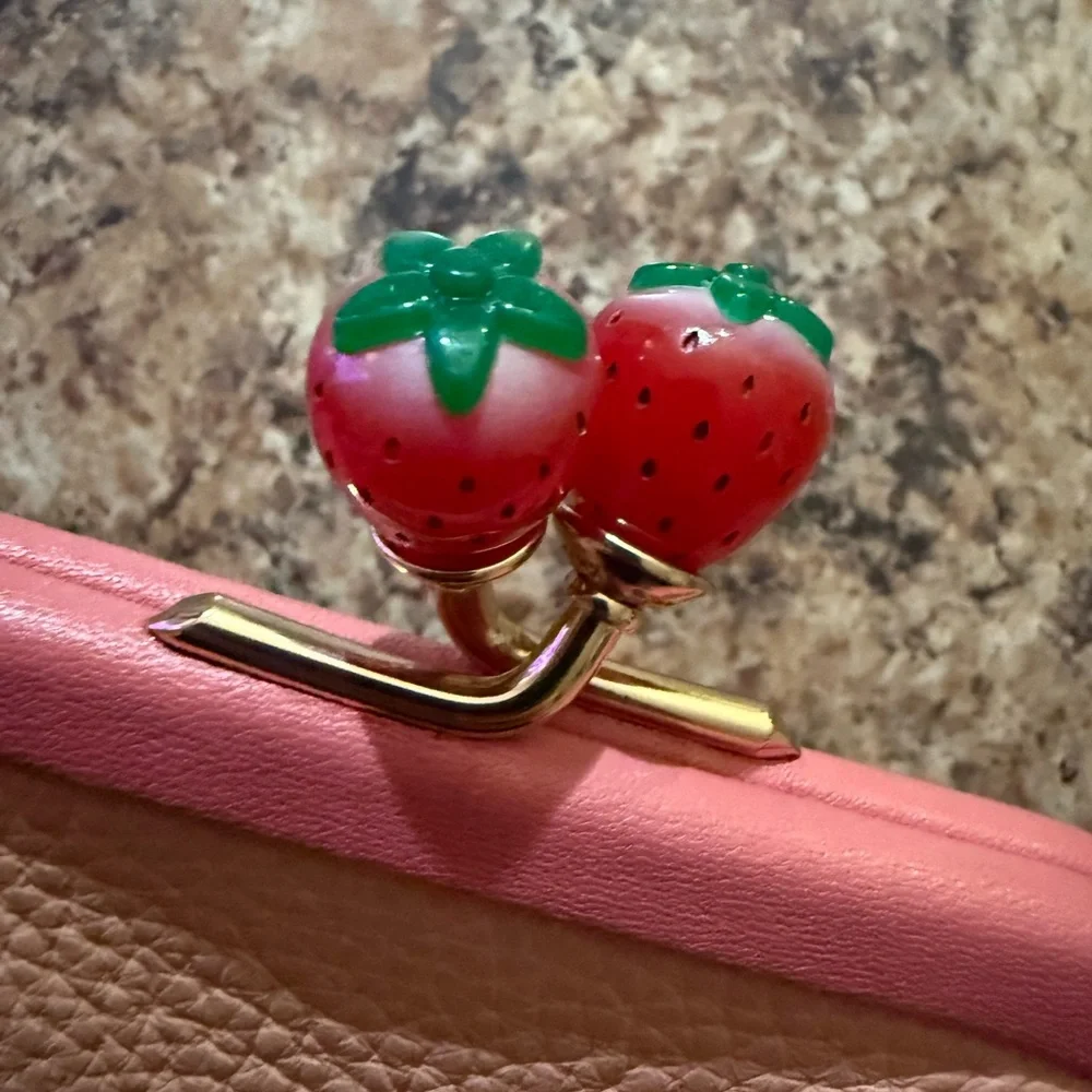 Coach Pink and Tan Wristlet Coin pouch - Picture 4 of 5